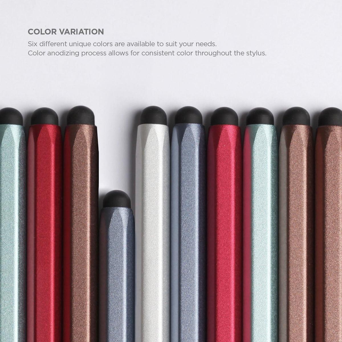 elago Stylus [Hexa][Coral Blue] - [Premium Aluminum ][Classic Pencil Shape][ Replaceable Extra Tip Included]