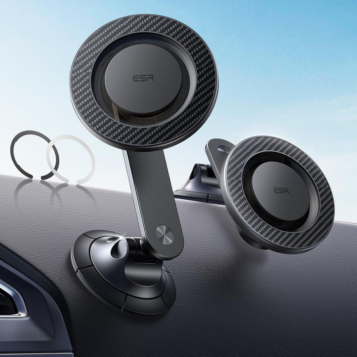 ESR 360 17/16/16e/15/14/13/12, S25, 10, 2 for MagSafe Car Mount, Upgraded Dashboard Magnetic Phone Holder for Car