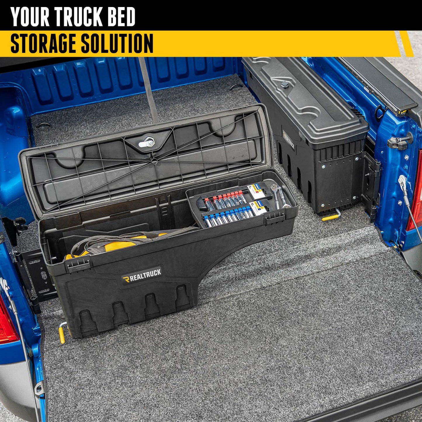 RealTruck UnderCover SwingCase Truck Bed Storage Box | SC400D | Fits 2007 - 2021 Toyota Tundra Drivers Side