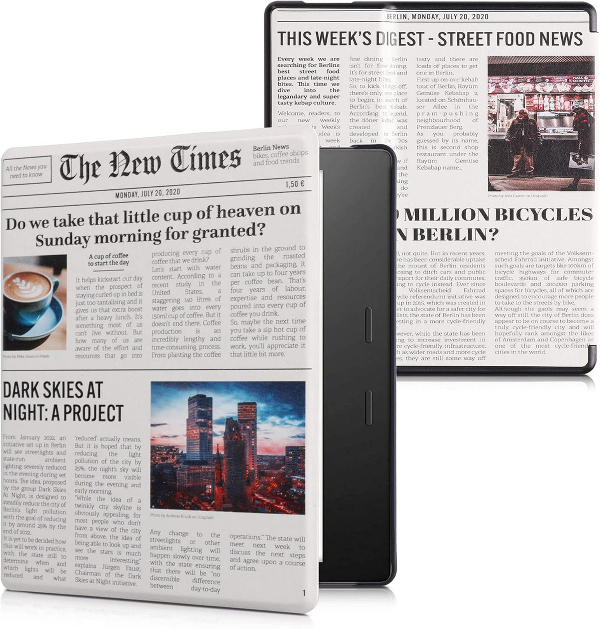 kwmobile 10. Case Compatible with Amazon Kindle Oasis Generation Case - eReader Cover - Front Page