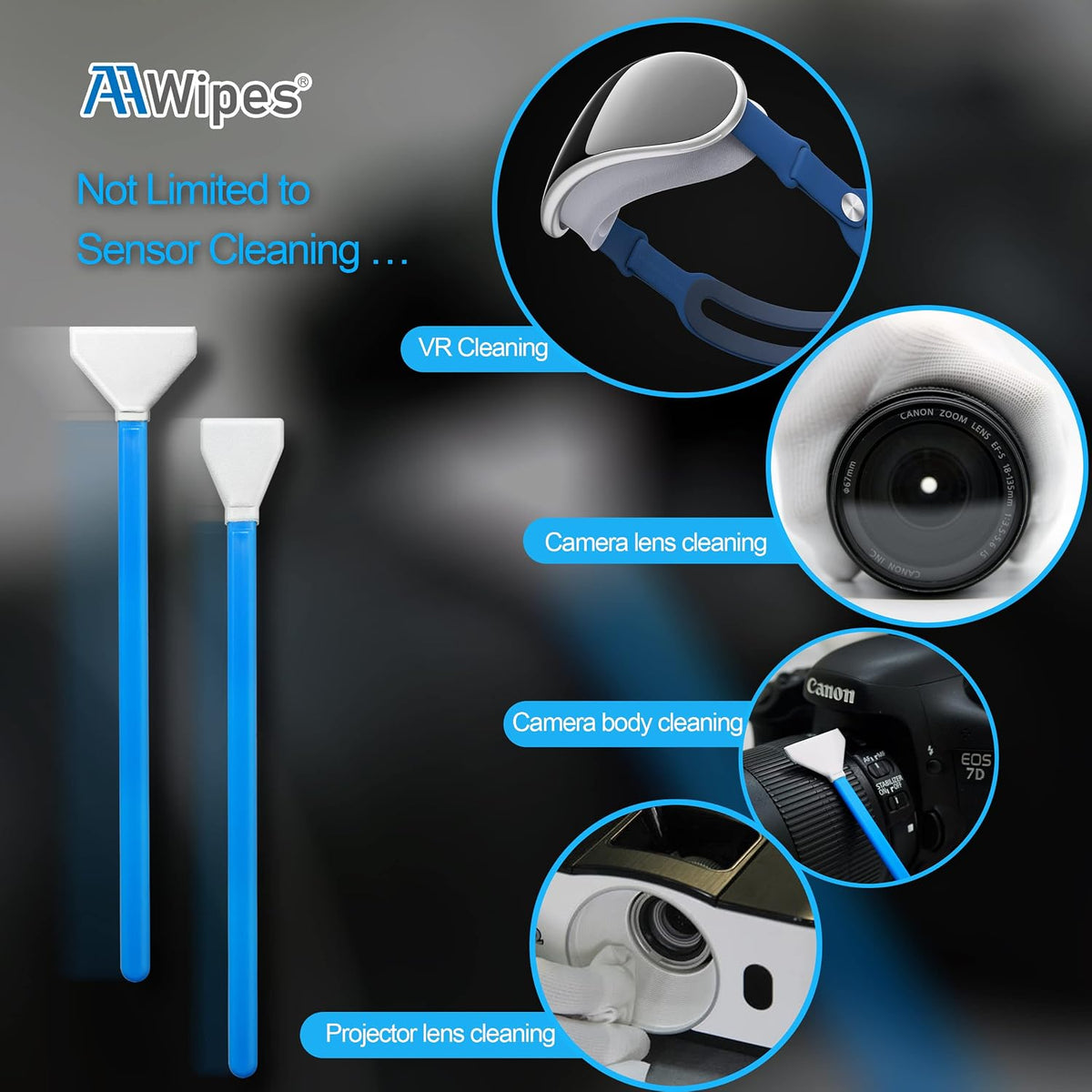 AAwipes (20 Pack 16 mm (HCS-16) Sensor Cleaning Swabs for APS-C Sensors of DDR DSLR or SLR Camera of Sensor Cleaning