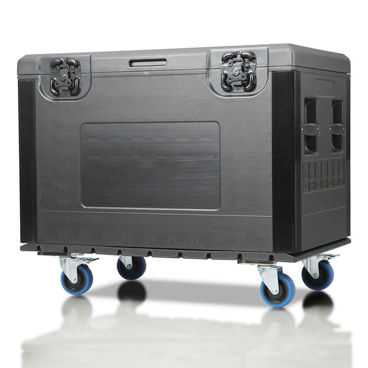 ECGOIOE Cable Trunk Road Case with Wheels 35" x 22" x 24" Professional Stackable Heavy Duty ATA Rolling Road Case for DJ Equipment Storage Transport Touring with Casters
