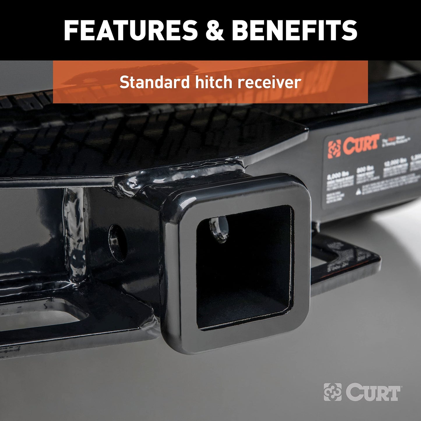 CURT 13524 Class 3 Trailer Hitch, 2-Inch Receiver, Select Toyota RAV4, Black