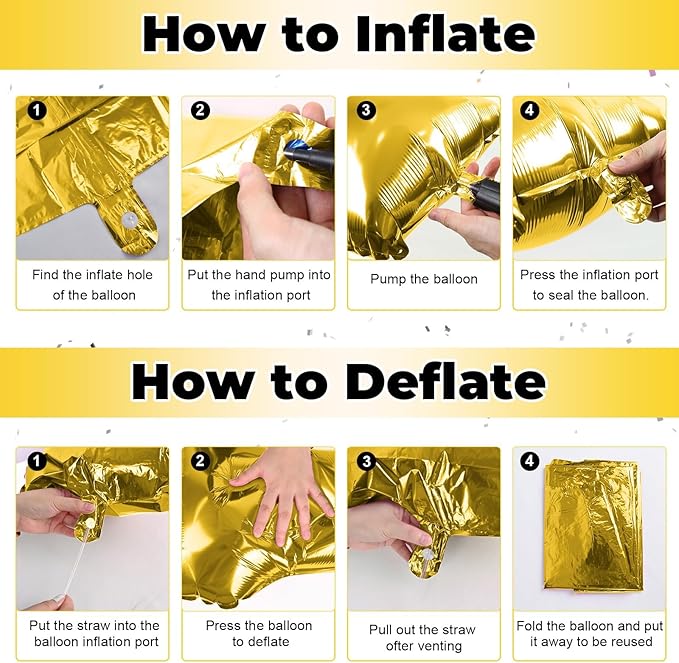 40 Inch Gold Alphabet Balloons - Large Self-Inflating Custom Letter N Decor for Name Words - Helium Foil for Men Birthday Party Anniversary Decorations Supplies