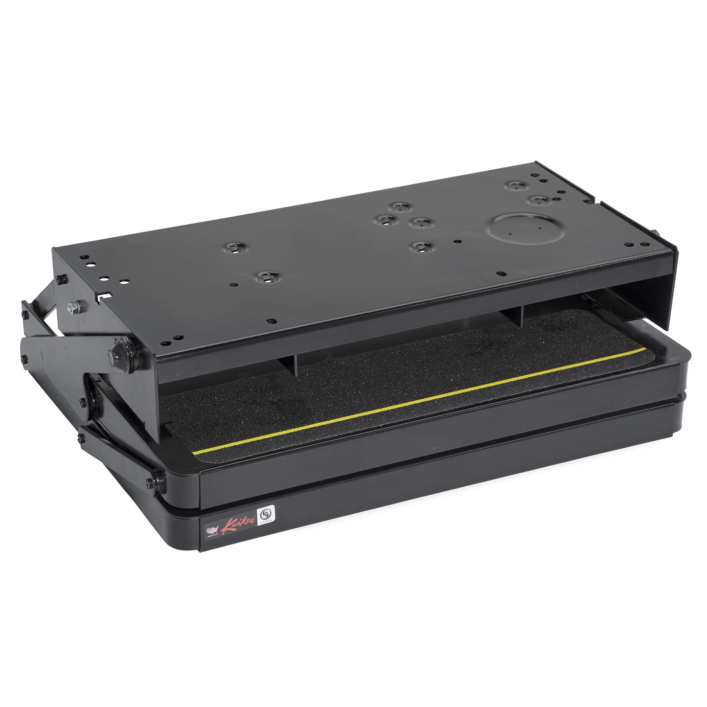Kwikee 32 Series Electric Step Frame Assembly for RV, Travel Trailers, and Motorhomes, Hidden Light, 8.5" Step Rise, Anti-Slip Surface, Heavy-Gauge Steel Construction - 3722618