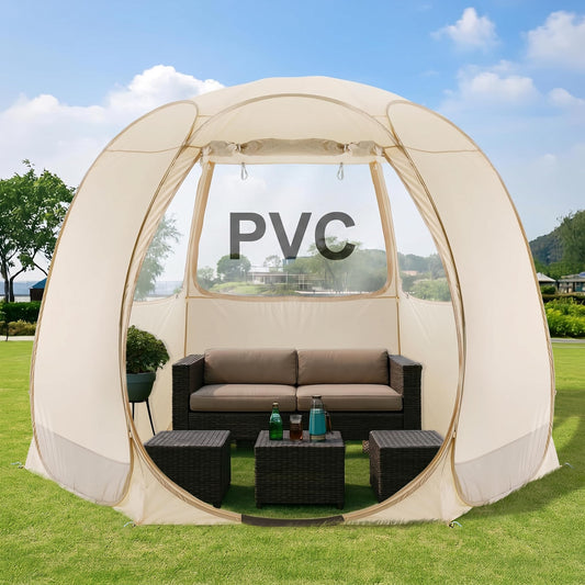 Alvantor® Pop Up Screen House Tent, UPF 50+ and Windproof Dome Outdoor Canopy Tent with Roll Up Zipped Door Privacy Gazebo, Sun Shelter Compact & Lightweight for Party Camping Fishing Picnic