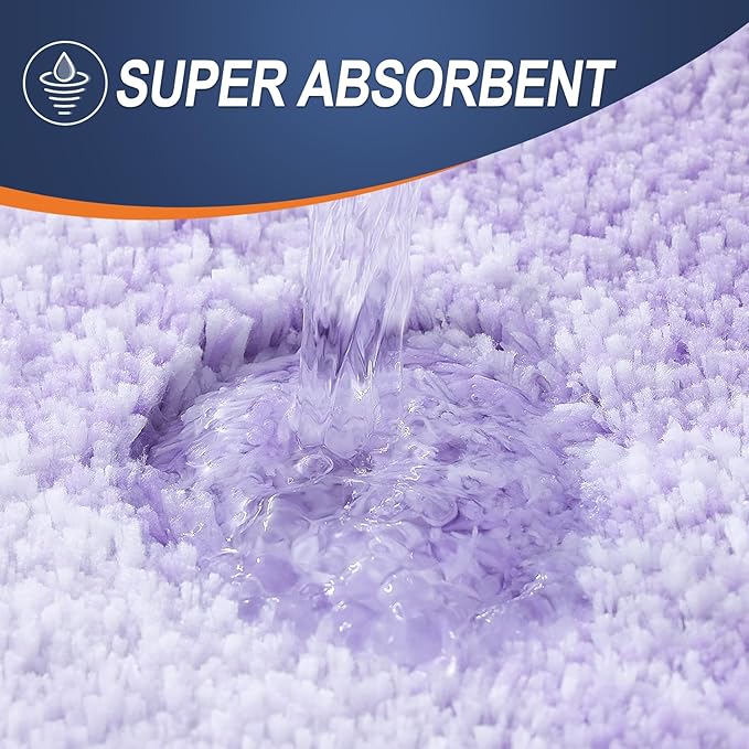 OLANLY Bathroom Rugs Mat 50x30, Extra Soft Absorbent Microfiber Bath Rug, Rubber Backing, Quick Dry, Machine Washable Bath Mats for Bathroom Floor, Tub and Shower, Home Decor Accessories, Light Purple