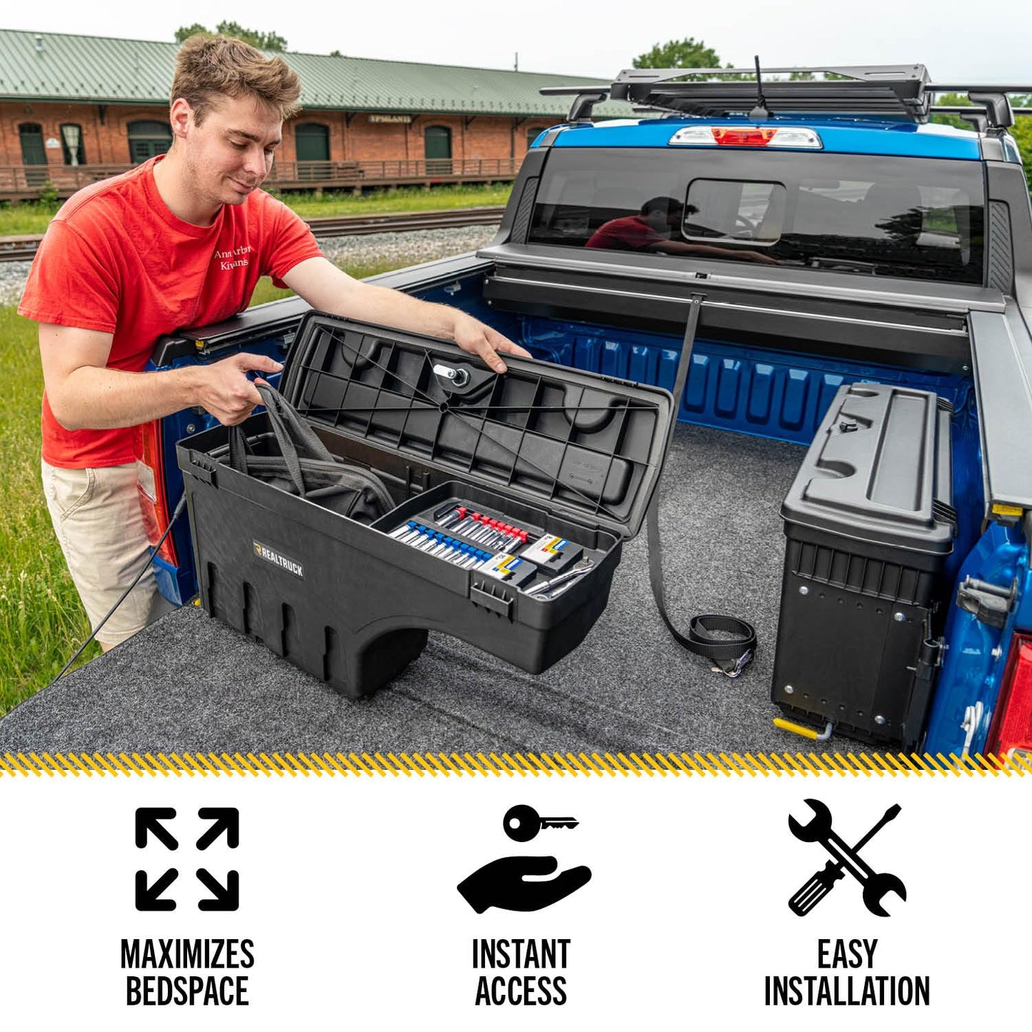RealTruck UnderCover SwingCase Truck Bed Storage Box | SC500P | Fits 2004-2021 Nissan Titan Passenger Side (Also Fits 04-21 Frontier)