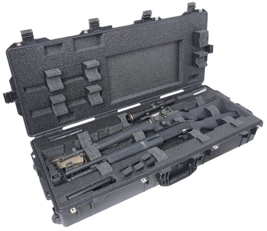 Case Club 2 Rifle (or Shotgun) Waterproof Case fits Multiple Guns & 3 Pistols