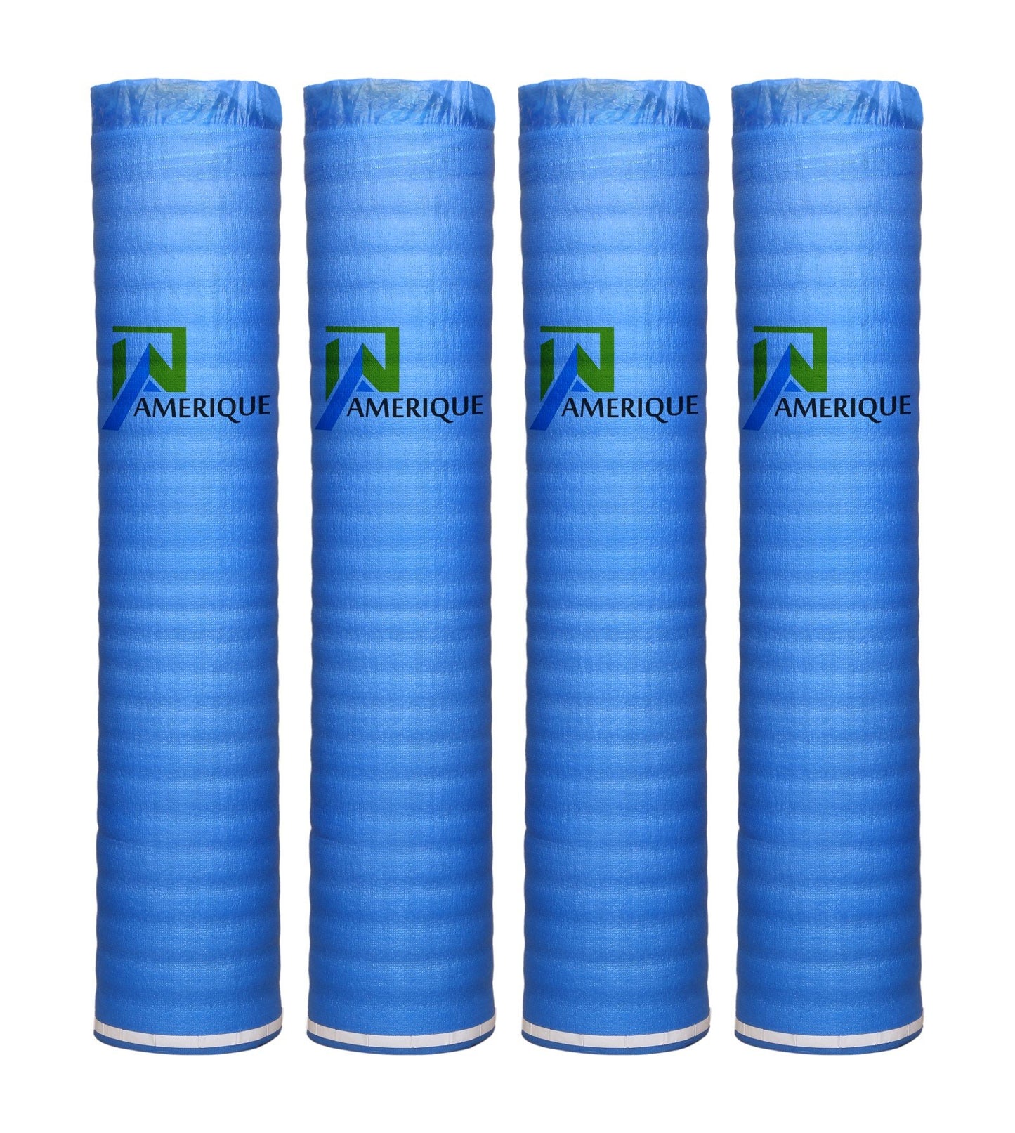 AMERIQUE 800SQFT Blue 2MM Thick Flooring Underlayment Padding 3-in-1 Heavy Duty Foam with Tape & Vapor Barrier