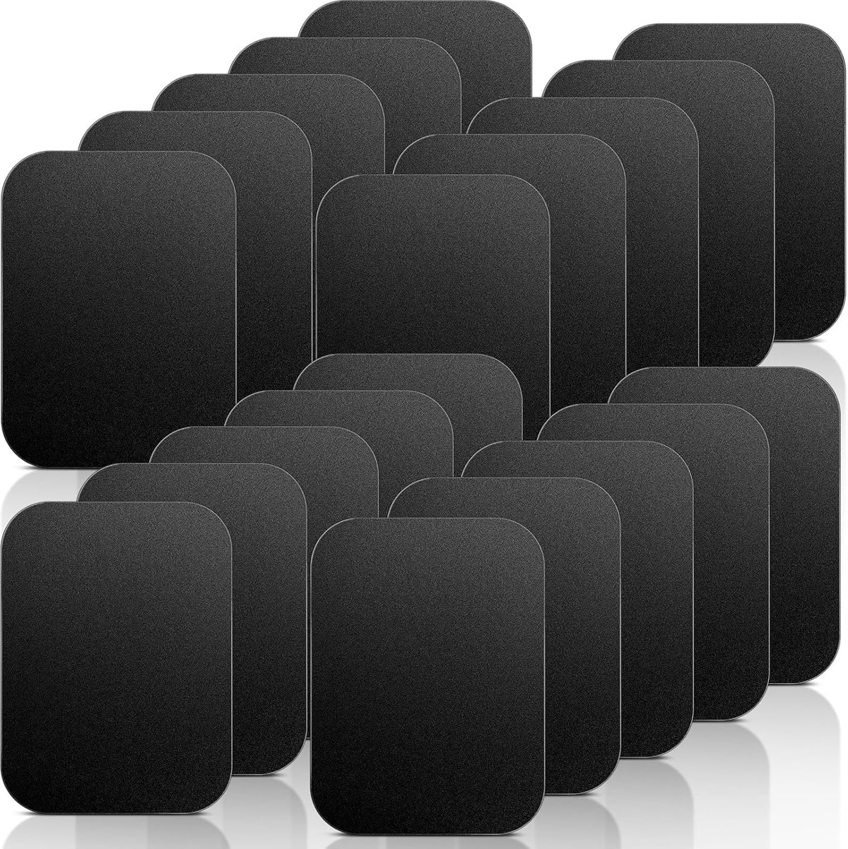 FPMYB 20 Pack 75x55 mm Mount Metal Plate with Adhesive for Magnetic Phone Car Mount Holder, Universal Replacement Metal