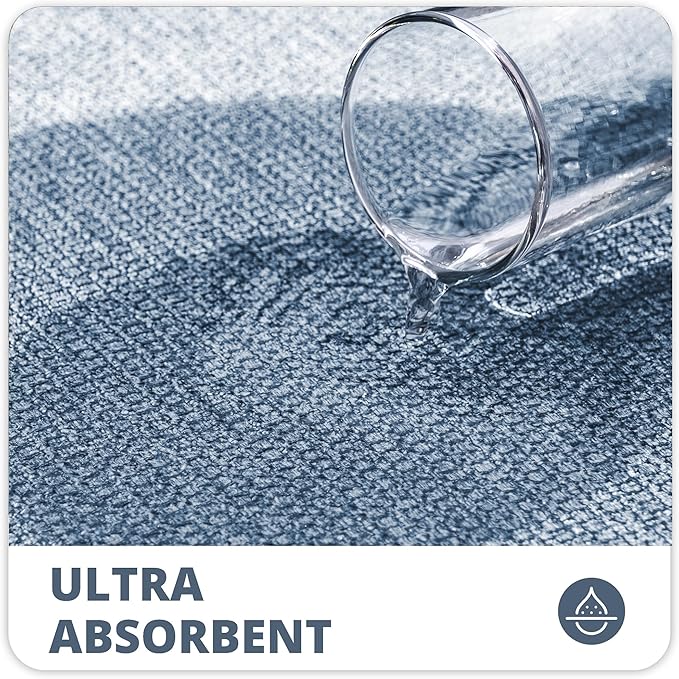 Bath Mat,Ultra Thin Bathroom Runner Rugs,Large Bath Mats for Bathroom,Quick Dry,Non-Slip,Machine Washable,Low Pile,Bath Rug,Shower Outside,Sink,Home Decor Accessories.Blue,2'x6'(24x72inch)