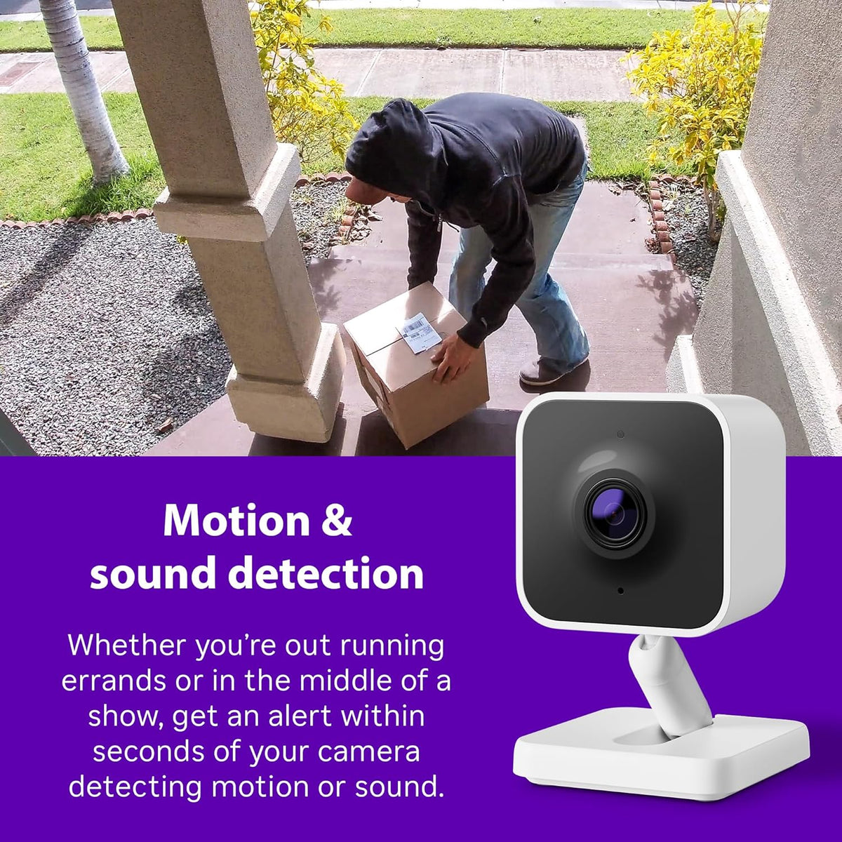 Roku IP65 1080p Outdoor Camera - Home Security - Weather Resistant Wired Security Camera & Pet Monitor with HD Night