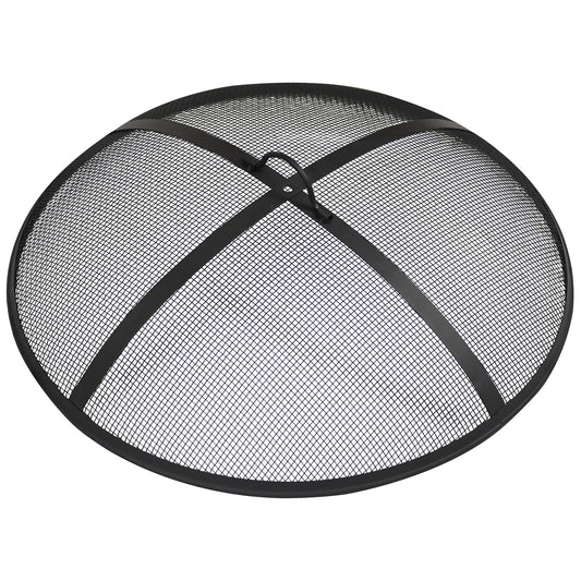 Sunnydaze Heavy-Duty Steel Mesh Fire Pit Screen - Fire Pit Spark Screen with Handle - 40-Inch Diameter